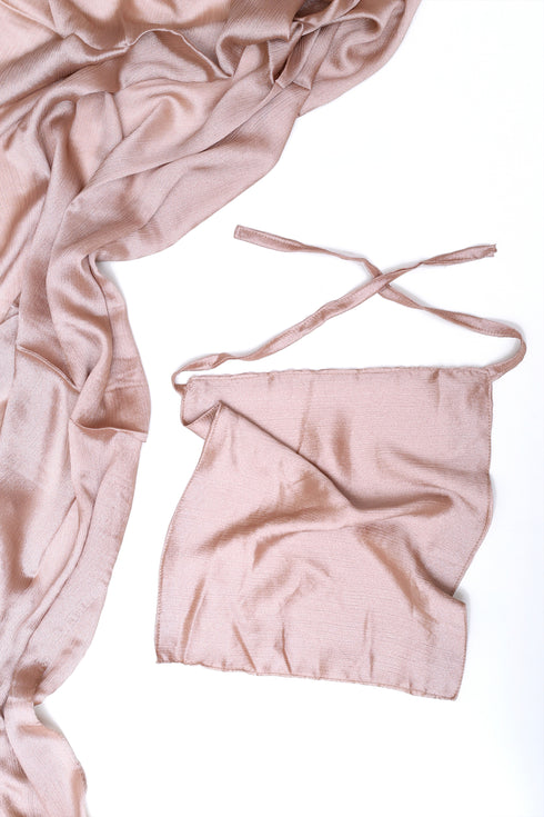 Hijab + Niqab Silk - NudePink